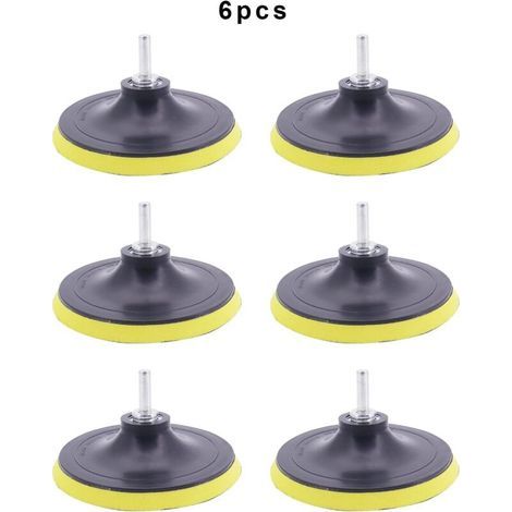 6 Pcs 5 Pouce 125mm Assiette de Ponçage avec M14 Mandrin Plateau de Ponçage pour Perceuse, Meuleuse d'angle