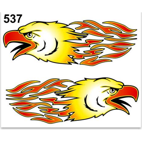 Adesivi Sticker Testa Aquila Dx+Sx, 10 x 12 cm (1/5)