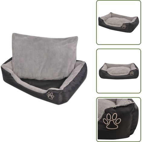 Lit pour chiens avec coussin rembourré Taille XXL Noir - Panier Pour Chien - Lit Pour Chien - Couchage Chien - Accessoire Chien - Confort Chien (1/5)