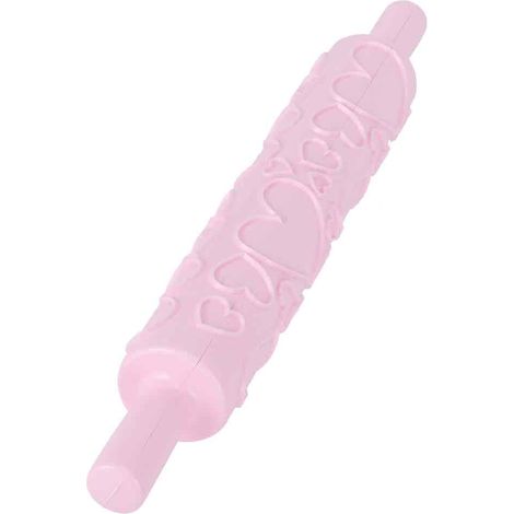 1 Rouleau à pâtisserie en plastique motif cœur pour fondant biscuits gâteaux décoration cuisine maison (1/5)