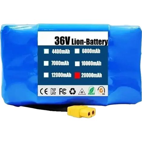 Batería, voltaje 36V, capacidad 12Ah, 20000mAh (1/2)