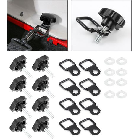 Kit d'accessoires de fixation de toit avec vis et boucle, compatible avec Jeep Wrangler JK JL 2007-2018 2 portes (1/5)