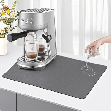 Abtropfmatte Trockenmatte Unterlage Kaffeemaschine Grau 30x40cm (1/5)