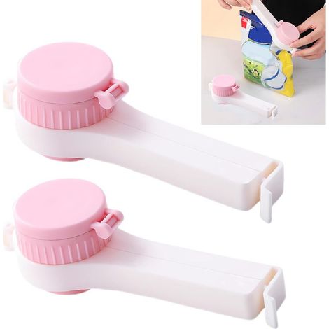 Chiusura Pinze Sacchetto di Cibo - 2 Pezzi, Rosa, Borse, Fermagli, Borsa di Cucina Imballaggi Riutilizzabili Tratta Snack Clip di pin utilizzati Clip Riutilizzabili per Alimenti (1/5)