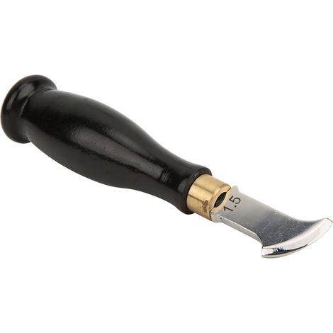Éventail Grattoir à Bords en Bois de Santal, Outil de Marquage Cuir pour Artisanat DIY, Manche Ergonomique, 1,5 cm, Finition Précise des Bords (1/5)