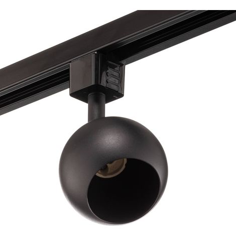 PRIOS Lámpara para sistema de riel 'Felipo' en Negro Aluminio