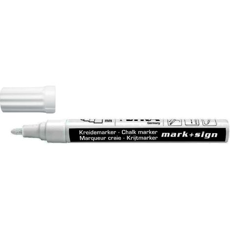 Marqueur Craie Liquide Blanc Effaçable, Pointe 2-4mm - Générique