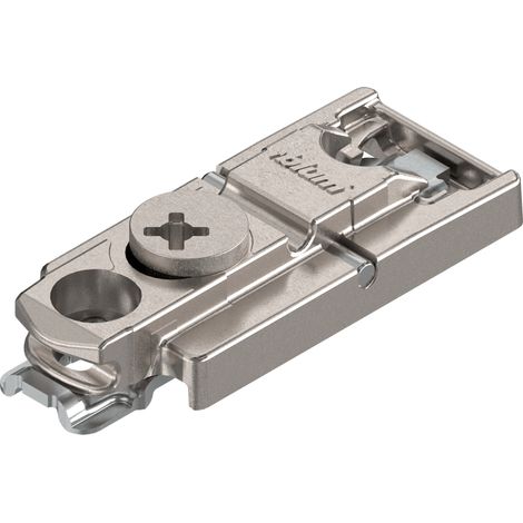 BLUM CLIP Exzenter Montageplatte gerade, Zink, Schrauben, Distanz 0 mm (1/5)