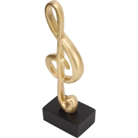 Sculpture Note de Musique Forme Élégante en Résine, Décor de Bureau Simple pour Table, Ornement Minimaliste pour Salon et Studio (1/5)