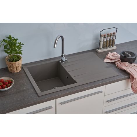 respekta Mineralite Einbauspüle 1 Becken Houston 80 x 50 Spüle Spülbecken