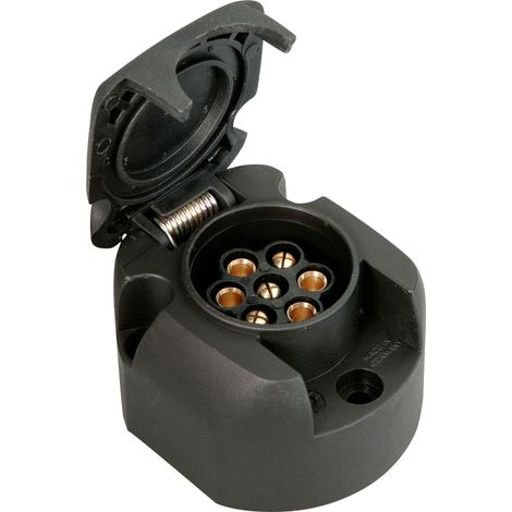 IWH 010207 Anhänger-Steckdose [Steckdose 7polig - Stecker 7polig] Kunststoff