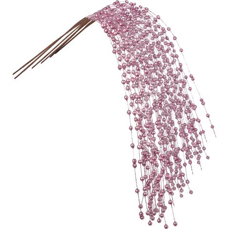 Glitzernde Beerenzweige, künstliche Beerendekoration für Zuhause, Wohnzimmer, Hochzeit, Feiertag, Party, rosafarben (1/2)