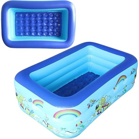 Aufblasbarer Pool für Kinder – Wasserspaß mit weichem, dickem Boden  Schnell aufblasbar  Ideal für Garten, Wohnung, Geburtstagsparty und Kindergartenkinder (1/5)