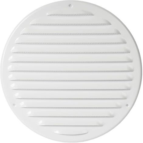 Sollbry Grille de ventilation ronde blanche Ø 20 cm avec moustiquaire - couverture de ventilation pour usage intérieur et extérieur - applications de chauffage, de refroidissement et de ventilation (1/5)