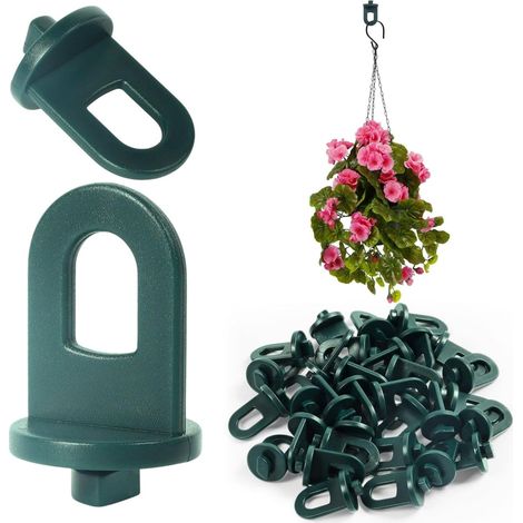 Confezione da 50 clip per serra ad alta capacità di carico, robusti supporti per piante, occhielli in plastica per la tua serra e il tuo giardino, dispositivi di sospensione per serre (1/5)