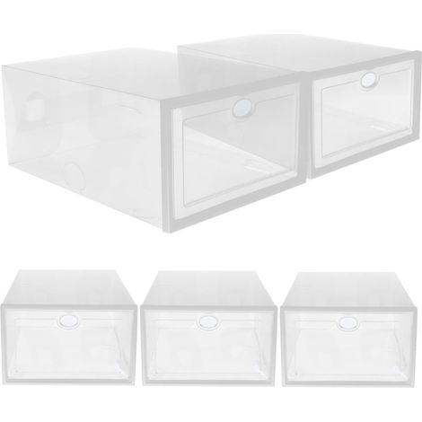 5pièces Boîtes De Rangement Pour Chaussures Transparentes Et Empilables Lot De Organisateurs Pour Chaussures De Sport Quotidien (1/5)