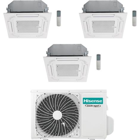 Hisense Climatizzatore a Cassetta 4 Vie Trial Split ACT 18+18+18 con 5AMW105U4RQC Inverter R32 Wi-Fi Optional Classe A++
