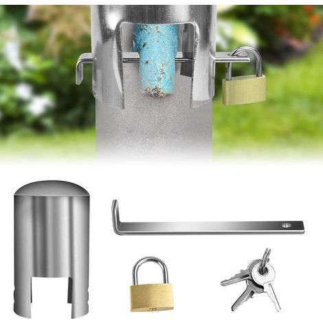 Tuyau de Jardin Isolé et Boîtier et Couvercles de Maison-économie d'eau, Serrure de Robinet Extérieur, Système de Verrouillage du Robinet - Empêchant l'utilisation et Le vandalisme (1/5)