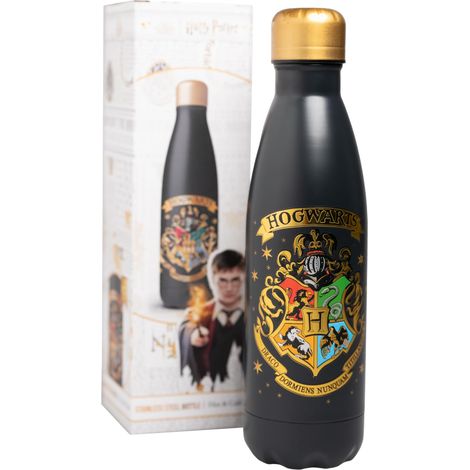 Grupo Erik: Borraccia termica  Bottiglia termica Harry Potter Hogwarts 500 ml  Borraccia termica a doppia parete in acciaio inox, chiusura ermetica e BPA free, Harry Potter Gadget (1/5)