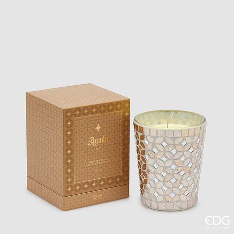 EDG Enzo De Gasperi Candela Agadir con Profumo 900 Gr H 16 Cm D 13 Cm Oud (1/4)