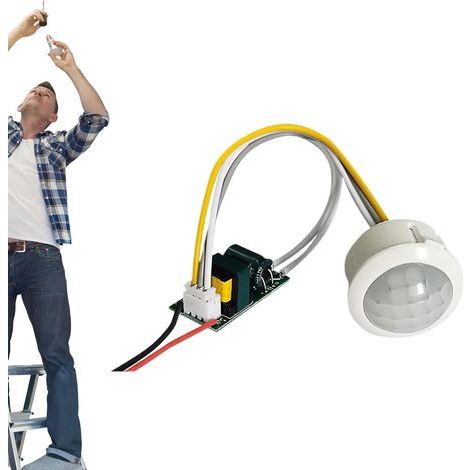 Controllo dell'illuminazione con sensore di movimento, controller per plafoniera - Pulsante a parete avanzato con attivazione a movimento, controller di rilevamento, accessori per interni/esterni (1/5)