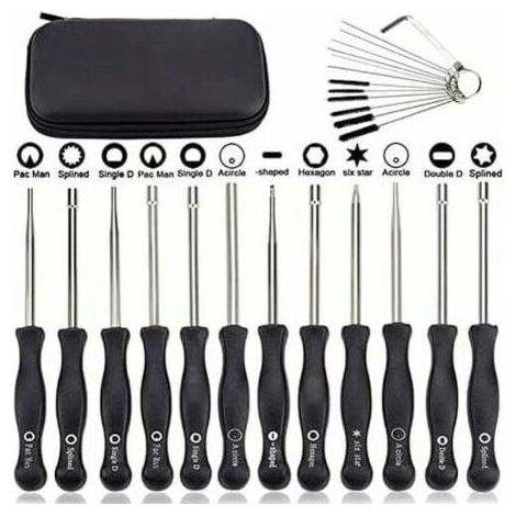 Ensemble de 12 outils de réglage de carburateur et tournevis de réglage pour moteur à 2 temps, pour débroussailleuses, tronçonneuses Poulan, Husqvarna, STHIL, Echo (1/5)