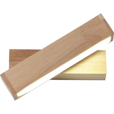 Applique murale LED blanche 8W avec interrupteur en bois, pivotante (1/5)