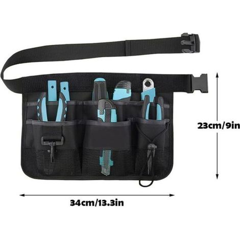 Ceinture Porte-Outils - Tissu Oxford 600D - 8 Poches - Réglable Jusqu'à 120 cm - Pour Jardinage Et Bricolage - 1 Pièce (1/5)