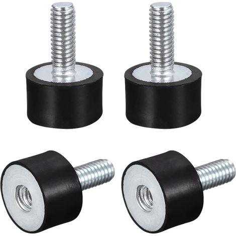 Silent Bloc M5 Mâle/Femelle Support Caoutchouc D15xH10mm 4pcs (1/5)