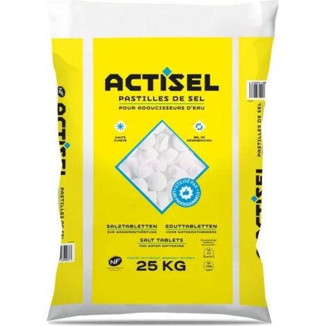 Pastilles de sel pour adoucisseur LES SALINS DU MIDI Aqua Excell 25 kg