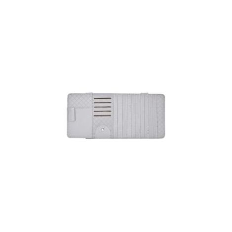 Support de Manche de Pare-, Organisateur de Pare- de Voiture en Cuir PU CD/Lunettes/Support de permis de Conduire Support de Manche de CD de Voiture(Gris)，34.416cm-Crezuo