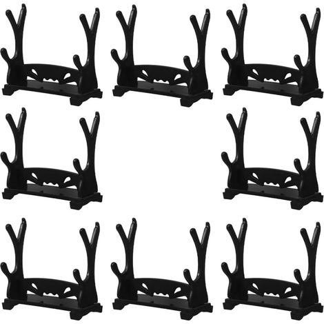 8 Pièces Support D'épée Horizontal en Plastique Noir pour Collection de Jouets, Porte de Bureau Élégant Installation Facile pour Affichage et Rangement (1/5)