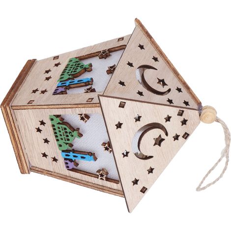 Suspension lumineuse LED en forme de maison pour décorations intérieures Ramadan et fêtes (1/5)