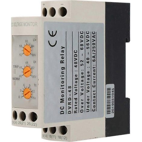 Relais de protection contre les surtensions et les sous-tensions CC 48 V, rail de 35 mm (1/5)