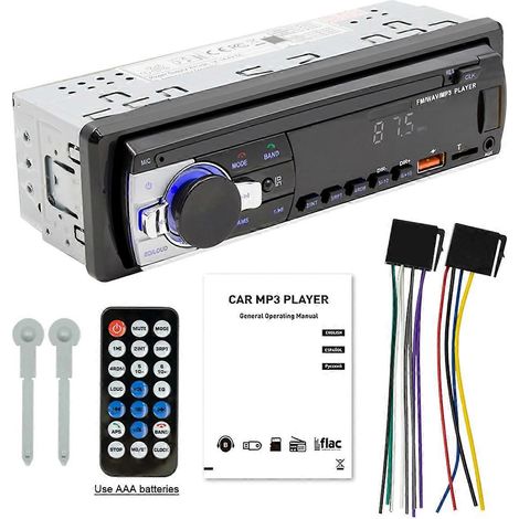 Autoradio 1 DIN stéréo avec lecteur MP3 numérique Bluetooth (1/5)