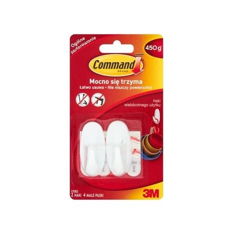 Ganchos reutilizables Command - Pequeños, paquete de 2 - Organización del hogar