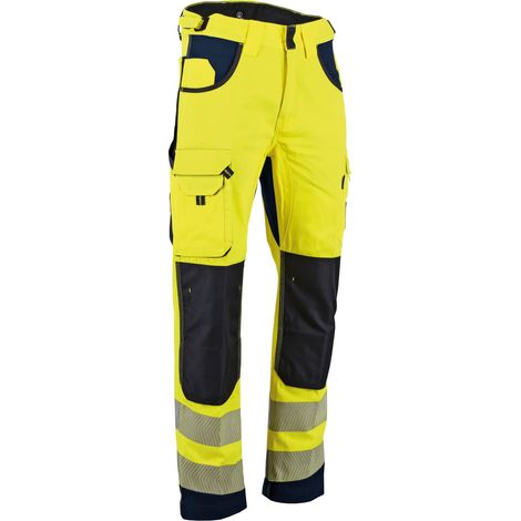 Pantalón defensa alta visibilidad LMA bolsillos rodilla T38 Amarillo fluorescente/ Azul marino - 1667 T38 (1/4)