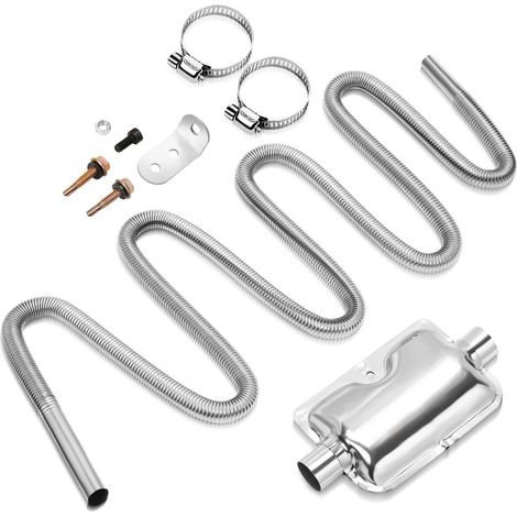 Tuyau de chauffage de stationnement de 300 cm pour voiture et camion, silencieux d'échappement portable, pièces de chauffage diesel pour sortie de 25 mm (1/5)