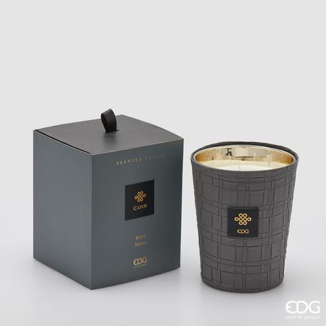EDG Candela Profumata Cuir Pepe Nero 900 gr H 16 cm