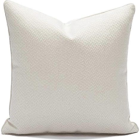 Housse de coussin décorative de luxe, tissée et texturée, couleur unie, carrée, pour lit, canapé, décoration intérieure (Type B, 45,7 x 45,7 cm) (1/2)