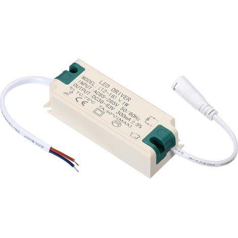 12-18W 300mA LED Entraînement, 2 Paquet AC 85-265V Sortie 36-63V DC Femelle Connecteur Courant Constant Rougeresseur Transformateur Externe Alimentation Fourniture (1/5)