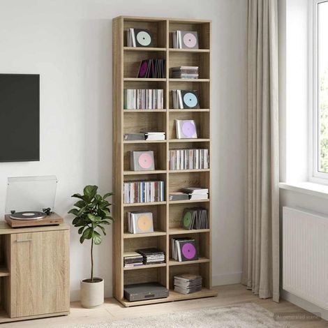 Mobile per CD Rovere Sonoma 65 x 23,5 x 175 cm vidaXL (1/5)