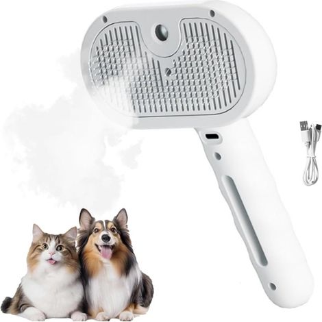 Sprühbürste für Haustiere, Haarentfernungsbürste, Weiß (Geeignet für Hunde und Katzen)
