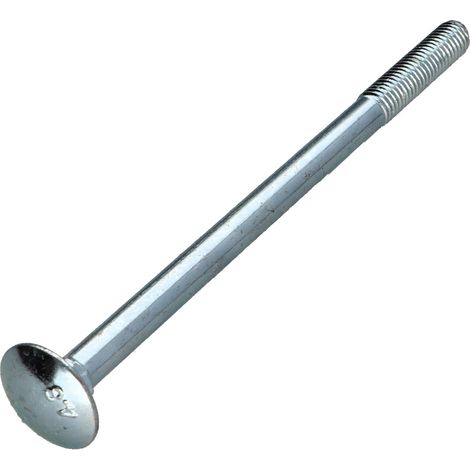 TRCC JAPY tête ronde collet carré M8X130 Filetée sur 28 Filetage partiel Acier zingué-20 pièces (1/4)
