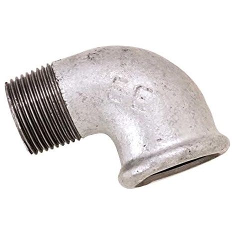 Coude galvanisé mâle/femelle - 1 pièce - Acier zingué - Raccordement tuyauterie eau - Usage professionnel et domestique - 20x27 mm