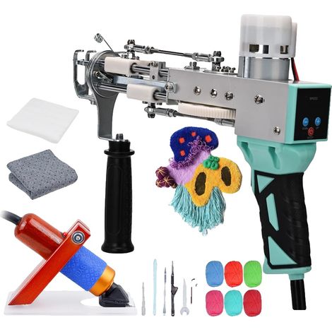 Tufting-Pistole, digitale Geschwindigkeitsregelung, leichtes Design, grünes Set2 EU-Stecker (1/2)