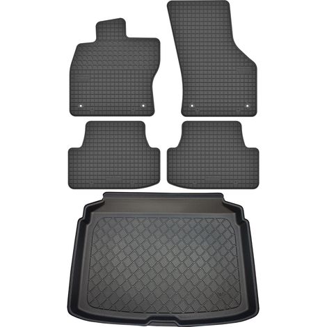 Set di tappetini in gomma per auto e tappetino per bagagliaio per Audi A3 III 8V Sportback dal febbraio 2013 al marzo 2020. (1/5)