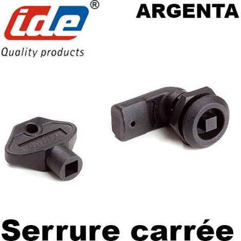 Serrure carrée pour coffret Argenta