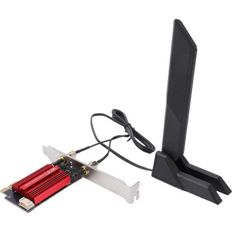 Carte Fil WiFi Double Bande 6G 5G 2.4G, Adaptateur PCIe avec Bluetooth 5.4 pour Systèmes 10 11 (1/5)