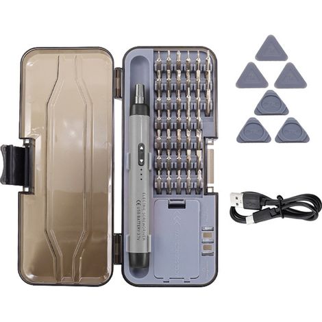 Kit de tournevis 38 en 1, tournevis électrique 3,7 V, embouts magnétiques, outils de réparation pour téléphones, appareils photo et ordinateurs.